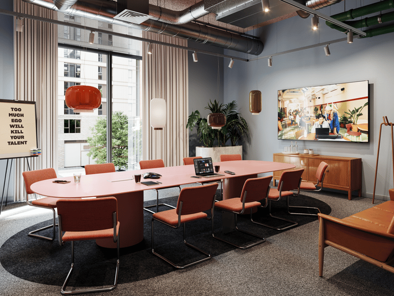 A boardroom in the The Social Hub Glasgow