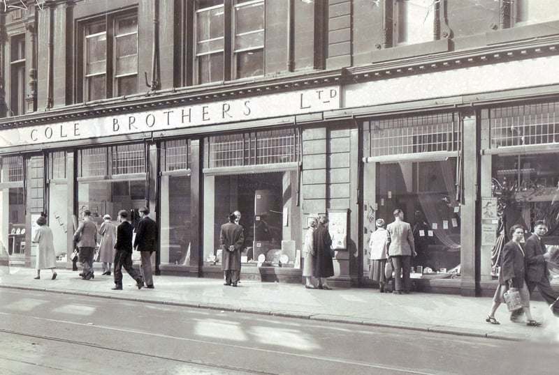 Cole Brothers department store, on Fargate, Sheffield, in October 1955
