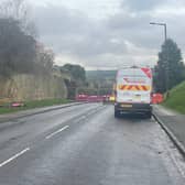 Packman Road in West Melton, Rotherham, was closed by police after a wall collapsed
