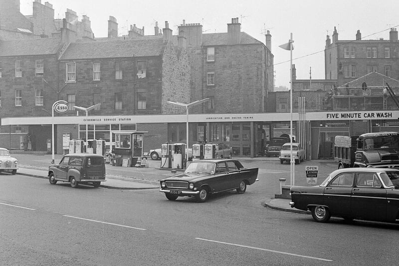 Canonmills Service Station with a five minute car wash in 1964.
