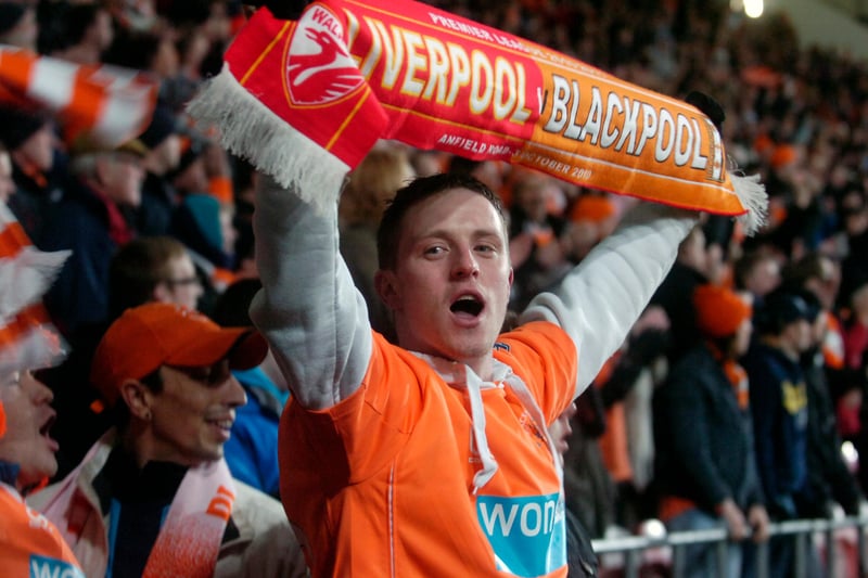 This Blackpool fan clearly enjoyed the Seasiders' Premier League win against Liverpool in January 2011
