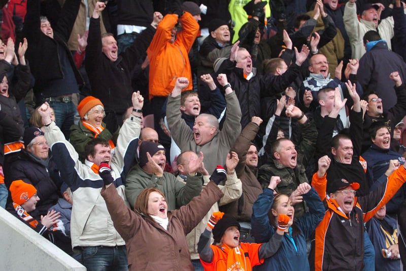Celebrating victory over Sheffield Wednesday in 2008