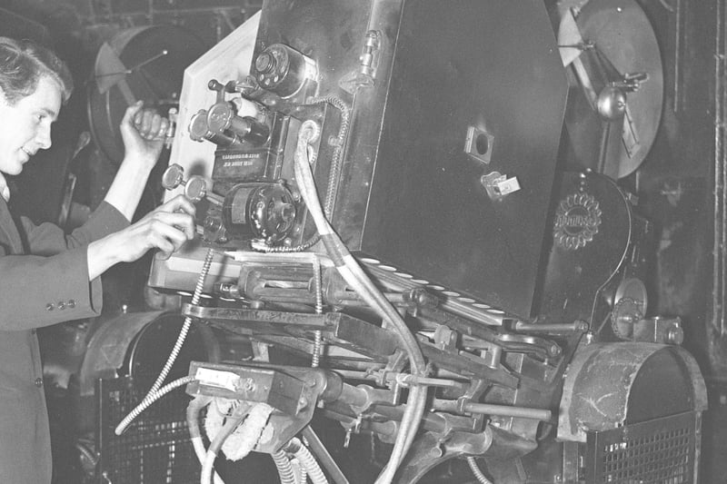 The cinematographer at the Havelock was pictured getting the next film ready in 1938.
