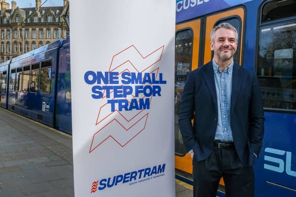 South Yorkshire Mayor Oliver Coppard celebrates taking control of Supertram.