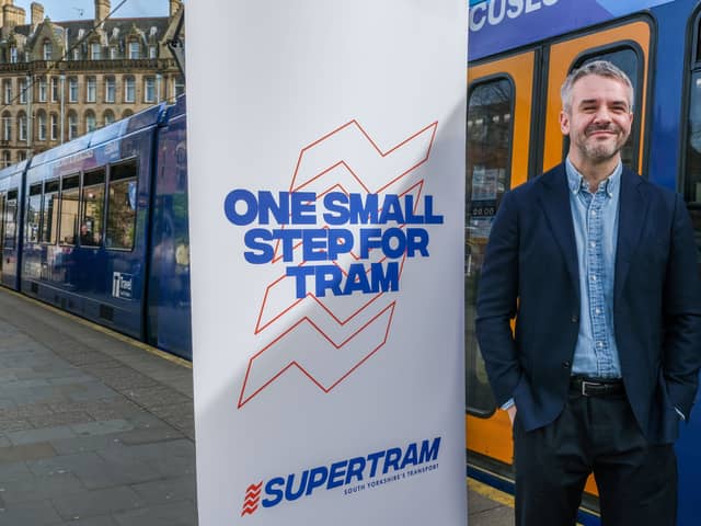 South Yorkshire Mayor Oliver Coppard celebrates taking control of Supertram.