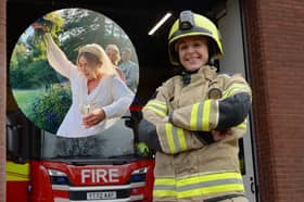 Sheffield firefighter Bronte Jones, who has made the final of Gladiators, is running the Sheffield Half Marathon in memory of Molly Midgley (inset) to raise money for Weston Park Cancer Charity
