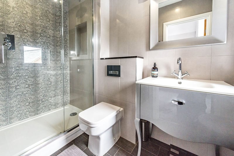 This bathroom is the ensuite for the third bedroom on the first floor.