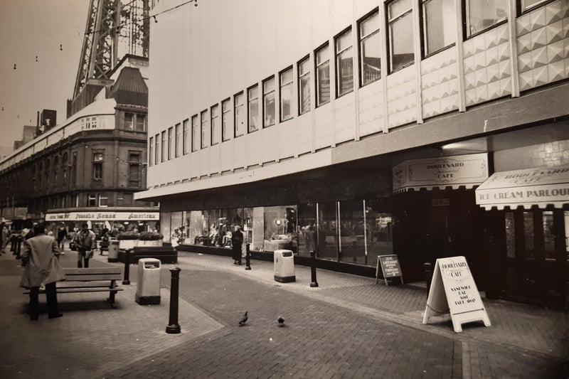 Who can forget the facade of Lewis's. the American pancake house is in the distance