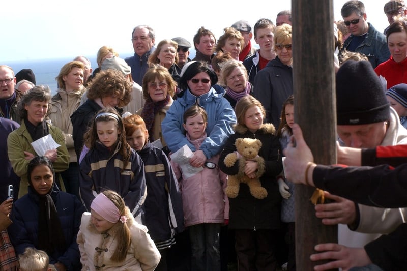 The crowds gather for the Good Friday event in 2006.