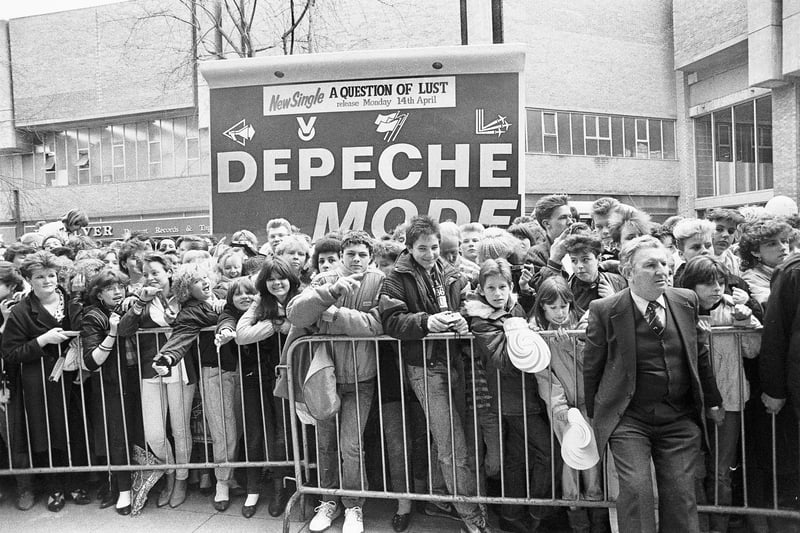 Fans queuing outside to see Depeche Mode