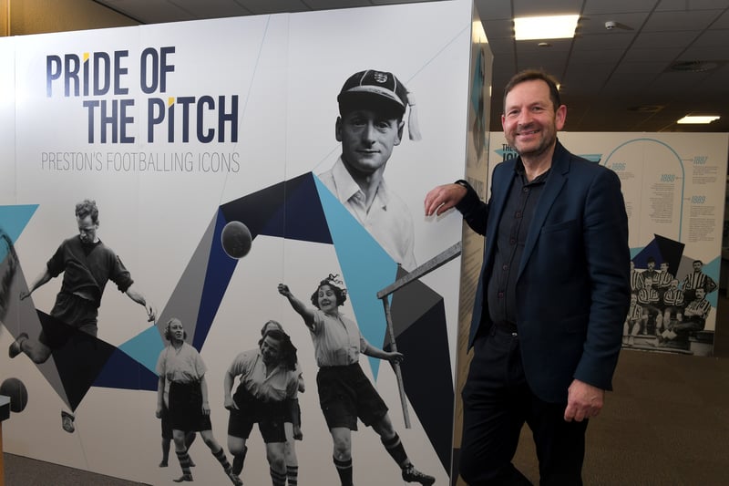 National Football Museum Chief Executive Tim Desmond at the Pride of the Pitch Exhibition launch at Lancashire Archives, Preston
