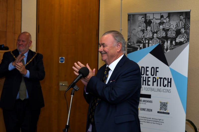 David Taylor at the Pride of the Pitch Exhibition launch at Lancashire Archives, Preston

