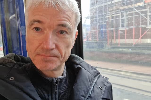 Reporter David Kessen on the tram on West Street. Picture: David Kessen, National World