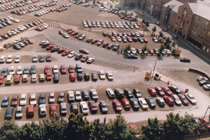 Pricey parking. This site opposite the Hilton Hotel was  driving motorists to distraction in July 1994.