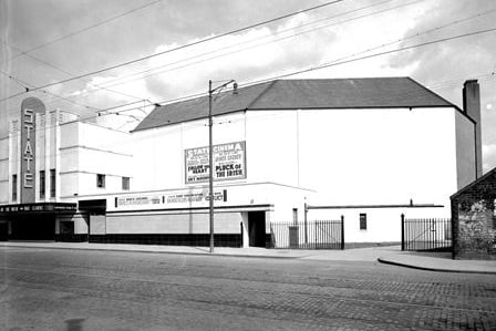 The State Cinema opened in Shettleston in 1937 with a capacity of 2,000. The picture house entertained East End audiences for 36 years before its closure. The building was demolished in 1986. 