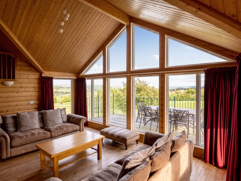 The lodges are light and airy, with plenty of room to relax indoor and outdoors.