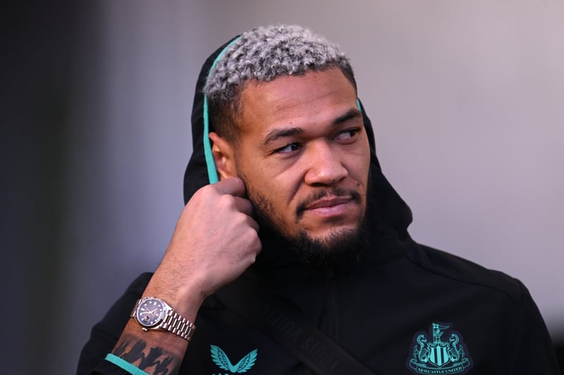 Joelinton has undergone surgery on his thigh injury and has been ruled-out of action until May.