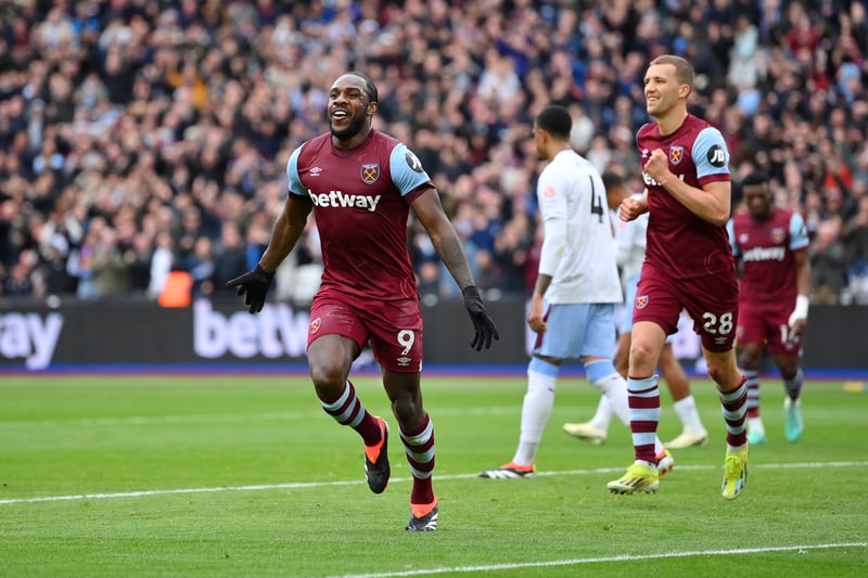 Nine years at West Ham has brought 64 Premier League goals for the striker. Will be 33 later this month but has still looked dangerous for the Hammers.