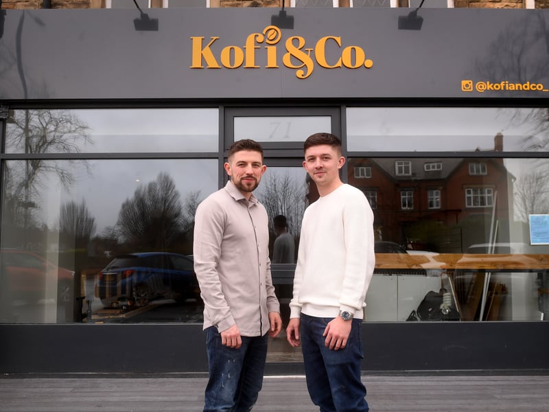 Harrison Pinder (left) and his brother George opened Kofi and Co in Roundhay in March this year. 