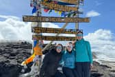 Jonathan, Benedikte and Susanne at the Mount Kilimanjaro summit.