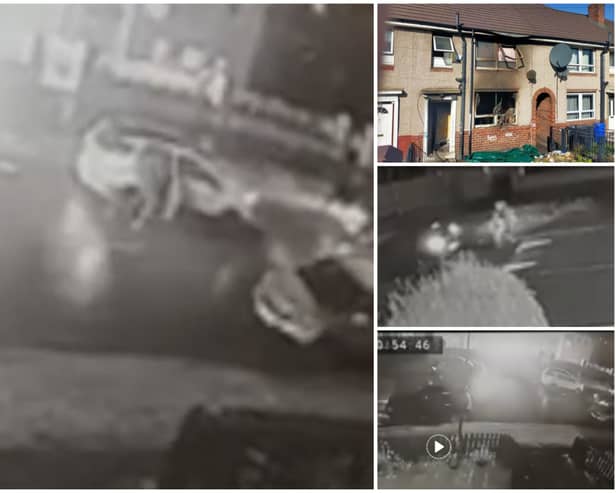 One year on from a violent petrol bombing on a Sheffield home on Wordsworth Avenue on March 22, 2023, The Star can now reveal CCTV of the moment several men fled the scene in cars seconds after the explosion.
