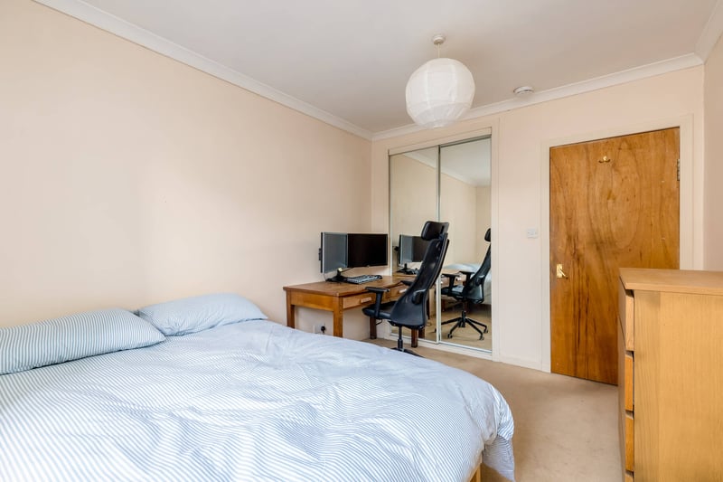 The property's good sized second double bedroom, which comes with good storage space.