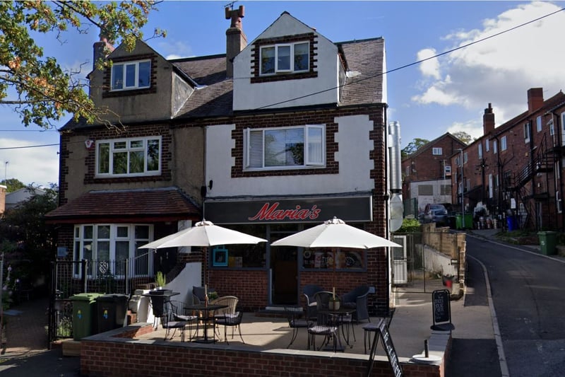 Maria's, a coffee shop on Green Road in Meanwood, is listed for £54,950 with agency Ernest Wilson Business Agents. The listing describes its "prime and prominent location" and the "outstanding opportunity for new owners to take the reins".