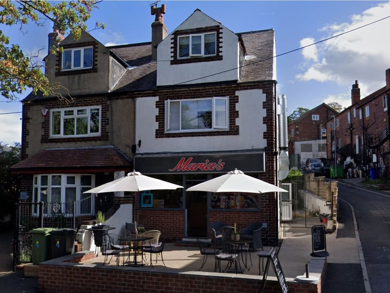 Maria's, a coffee shop on Green Road in Meanwood, is listed for £54,950 with agency Ernest Wilson Business Agents. The listing describes its "prime and prominent location" and the "outstanding opportunity for new owners to take the reins".