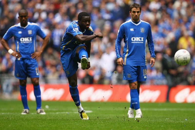 Despite costing Pompey £7m from Udinese in 2007, it was money well spent as the Ghana international helped Pompey lift the FA Cup and record their highest-ever Premier League finish. Was sold to Inter Milan for £12.7m in 2008, handing the Blues a healthy profit