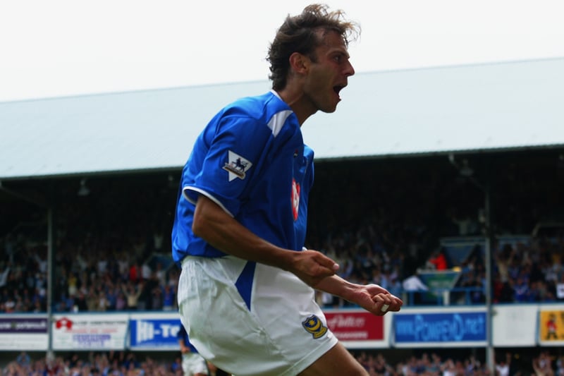 The gifted Czech Republic international arrived at Fratton Park on a free transfer from Liverpool. Scored eight goals in 52 appearances. Neil Worley commented: 'Pedro Mendes for that goal! And Patrick Berger. free from Liverpool'.