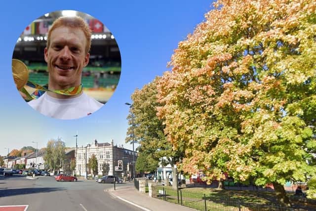 Burngreave, Sheffield, and, inset, South Yorkshire’s active travel commissioner, Ed Clancy