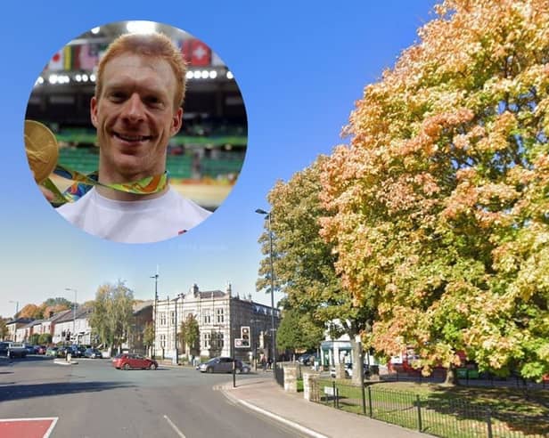 Burngreave, Sheffield, and, inset, South Yorkshire’s active travel commissioner, Ed Clancy