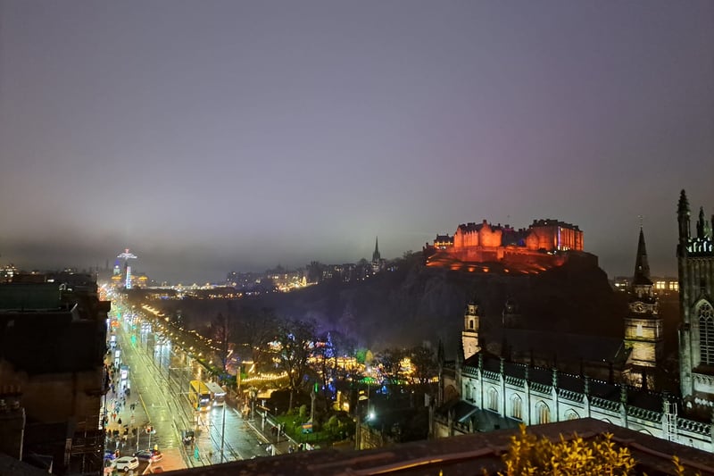 Andy Gourlay sent in this great photo of Edinburgh Castle, looking down onto Princes Street.