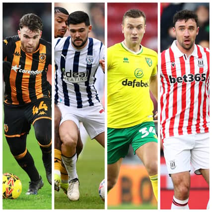 From left to right: Aaron Connolly, Alex Mowatt, Ben Gibson and Enda Stevens are all Championship free agents this summer.