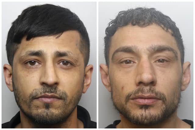 Labib Raja, 36, of Woodlark Close, Bradford, and Christopher Doubtfire, 38, of Redwood Way, Yeadon, were jailed for 30 months and 27 months respectively. They both admitted two counts of dealing in class A drugs, and one of dealing in class B drugs. It came after officers burst into Doubtfire's flat to finding drugs and paraphernalia.