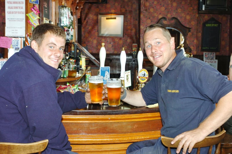Enjoying a pint at the bar in this Echo archive scene from September 2007.