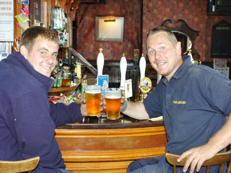Enjoying a pint at the bar in this Echo archive scene from September 2007.