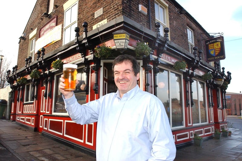 Delighted Daryl Frankland was celebrating the venue's Local Pub of the Year Award in 2005.