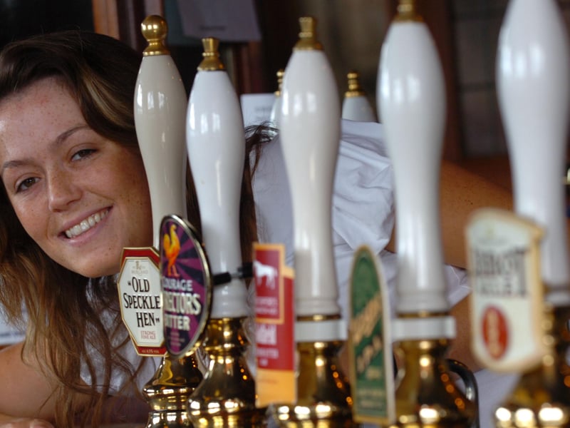Laura Smith was enjoying her time behind the bar in this scene from August 2007.