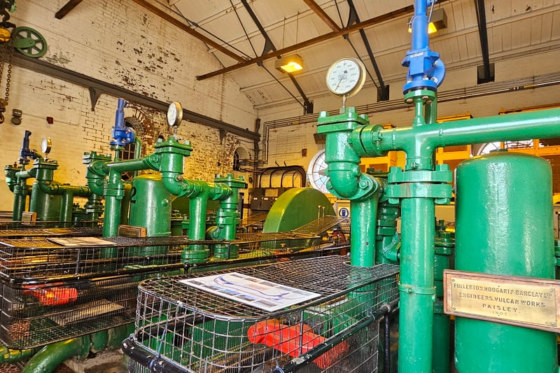 Accessible from the Visitor Centre building, the pump room is home to three electric pumping engines that powered Bristol's hydraulic network for over one hundred years. They still operate regularly for visitors.