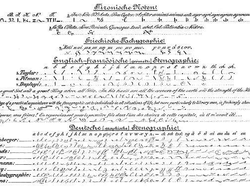 Shorthand remains a vital tool for journalists and for many years was essential for secretaries. We owe its existence to Timothie Bright, a physician and clergyman in 16th century Sheffield, who in 1588 wrote a book called Characterie, laying out the founding principles of shorthand.