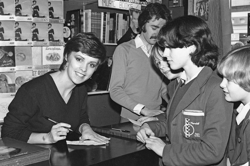 Singer Sheena Easton was pictured with pupils from Thornhill School when she signed autographs at HMV in Sunderland in 1981.
That same year, she sang the Bond theme For Your Eyes Only.