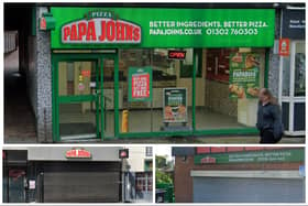 Papa Johns takeaways are closing in Barnsley, Rotherham and Doncaster. 