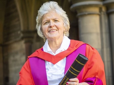 Lady Rita Rae became the University of Glasgow's first standing female Rector in April 2021. 