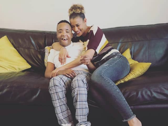 Darnell Smith pictured with his mum, Leila. 