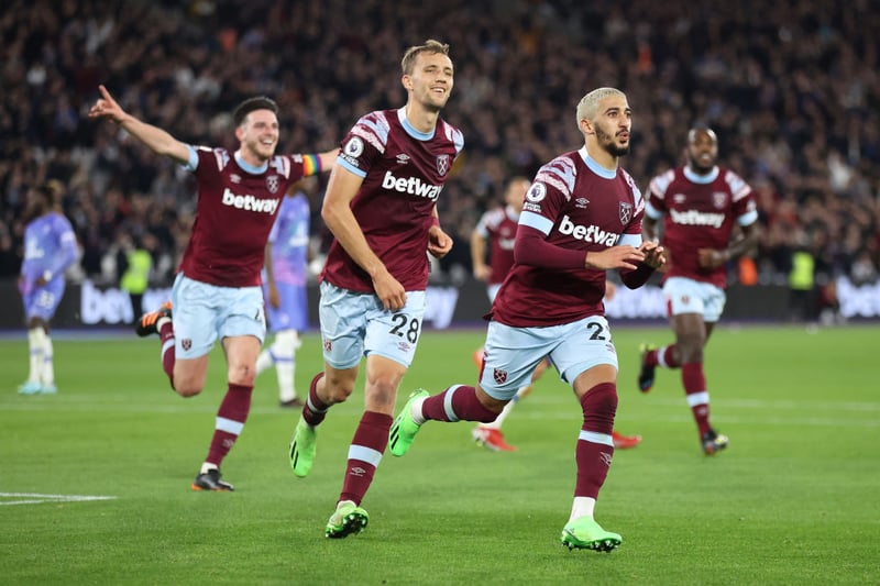 West Ham United landed seventh place with a haul of 56 points and a place in the Europa Conference League play-off round.  The Hammers went on to win the competition during the following season.
