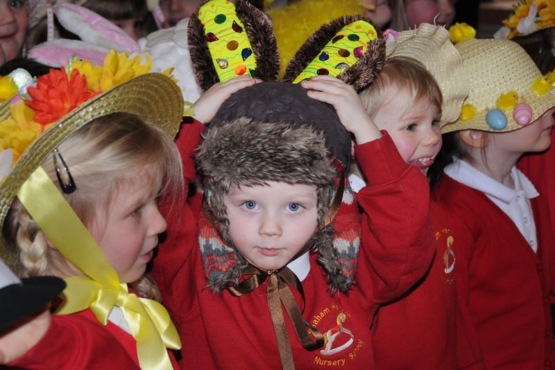 Children from Seaham Harbour Nursery took part in an Easter bonnet parade in 2013.