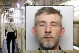 Brett Garbutt (pictured inset) remained silent as he was jailed for five counts of rape committed against a teenage girl during a hearing held at Sheffield Crown Court on March 26, 2024