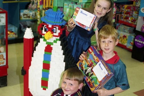 Anthony Killeen, James Davison and Toni Marie Rutherford had the time of their lives when they won a Lego competition run by the Sunderland Echo and Josephs.
They won their own Lego sets and got to spend time in Josephs toy store.