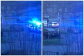 Police have cordoned off Hucklow Road in Firth Park, Sheffield, after a 16-year-old was taken to hospital with multiple stab wounds. Photos by Phil Grimshaw.